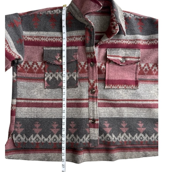 La Miel Bohemian Aztec Oversized Jacket Size Small - Picture 5 of 5